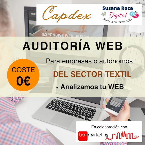 Montaje para una oferta del sector textil de auditoria web coste 0