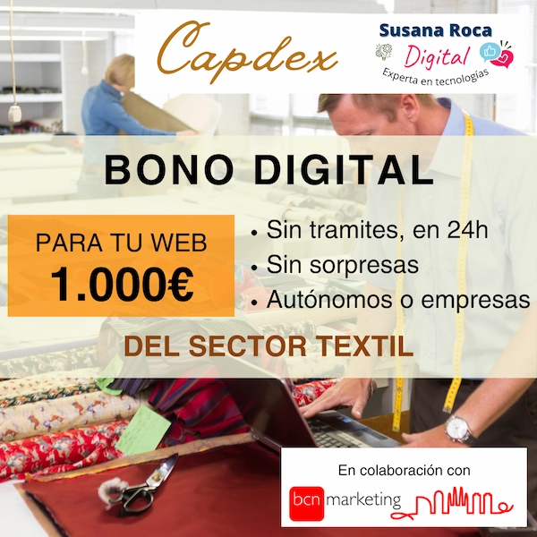 Montaje para un bono digital de 1000€ para un proyecto de web del sector textil